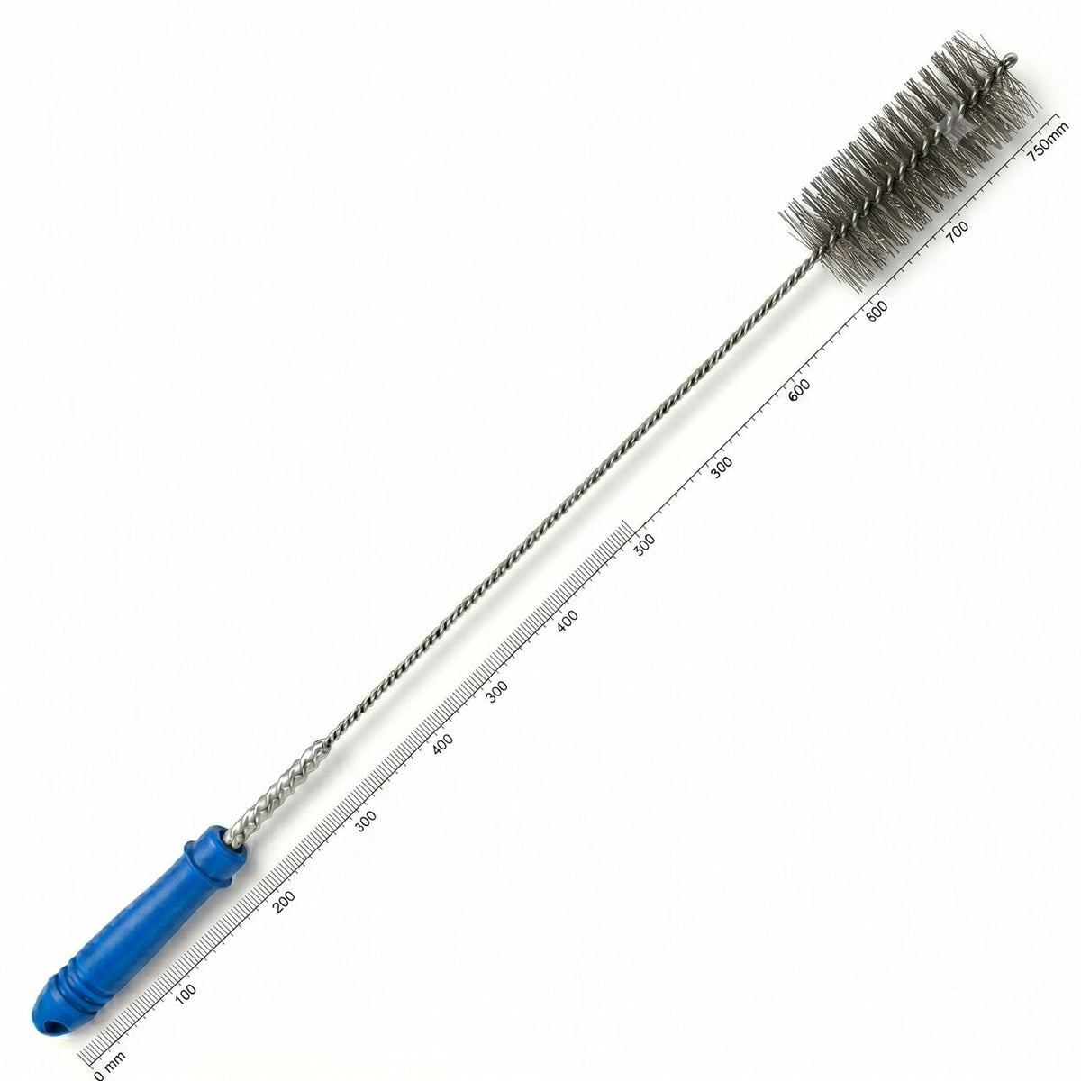 Scovolo tondo Baretto Art. 941X in acciaio inox per caldaia a basamento, L. 750 mm con attacco M12