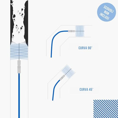 Sonda blu in acciaio 3-6 m per spazzole pulizia stufa pellet Ø80-100 mm - Baretto