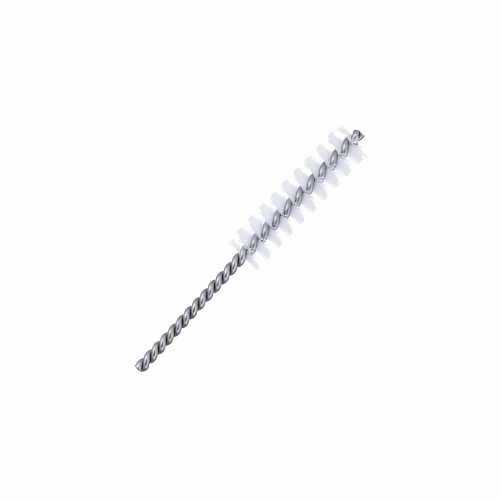 Scovolo corto per trapano Baretto, gambo Ø 5 mm in inox, nylon o ottone per fori ciechi e spazi ridotti, Ø 10-30 mm