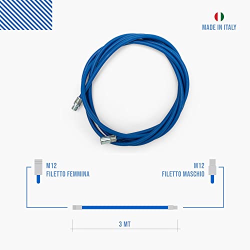 Sonda blu in acciaio 3-6 m per spazzole pulizia stufa pellet Ø80-100 mm - Baretto
