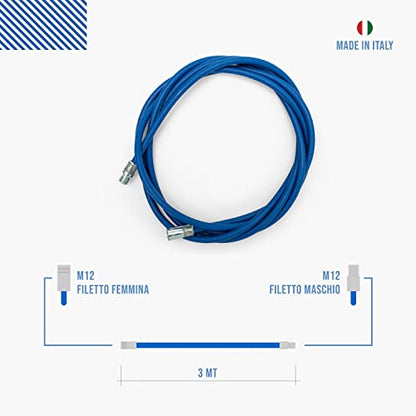 Sonda blu in acciaio 3-6 m per spazzole pulizia stufa pellet Ø80-100 mm - Baretto