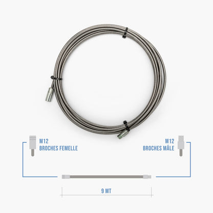 Sonda INOX 9 m Baretto avvolta - flessibilità per pulizia canna fumaria e stufa a pellet