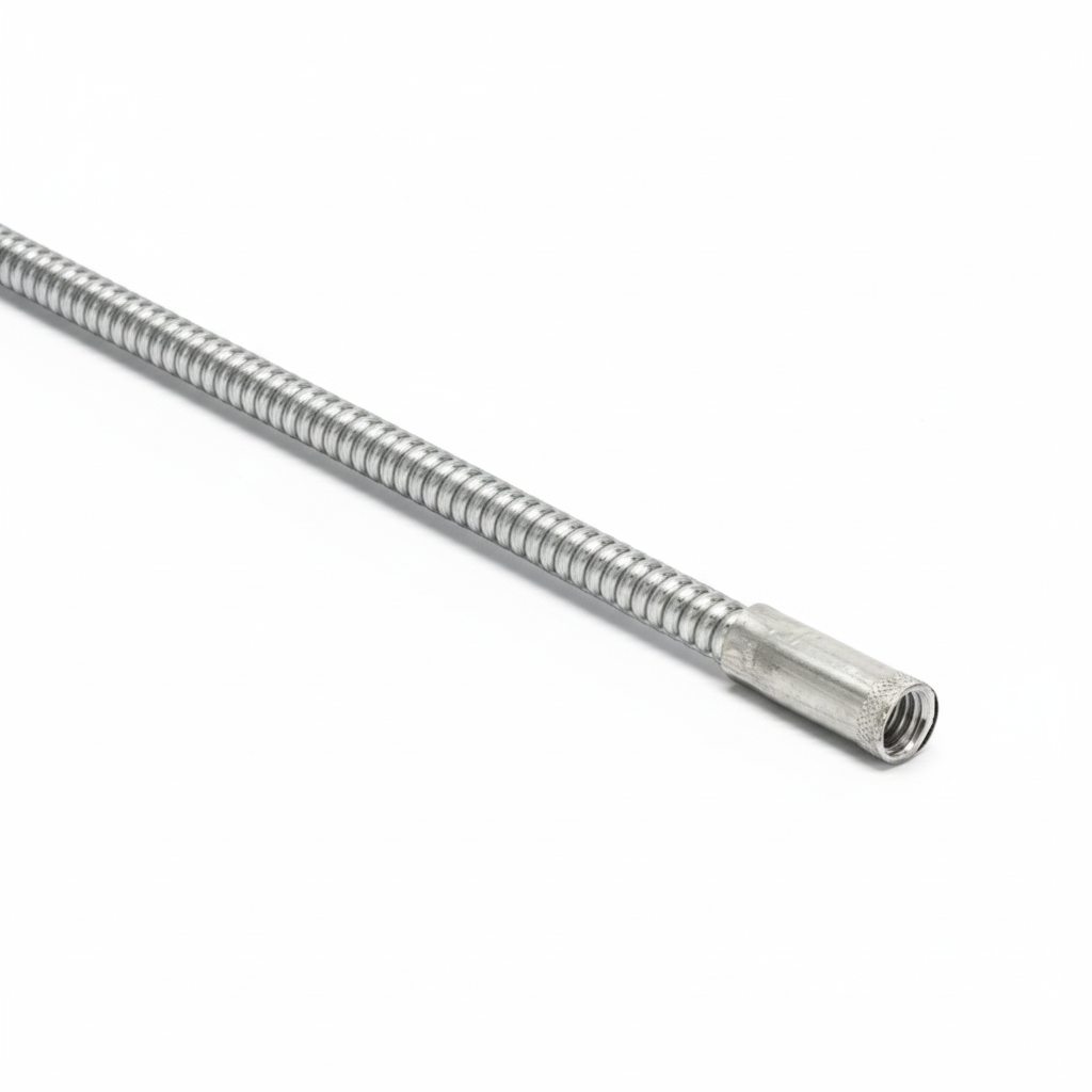 BARETTO Ricambio Prolunghe FLEX per Kit Pulizia Canna Fumaria | 1 Molla da 1 m in Acciaio | Ideali per Curve | Attacco M12