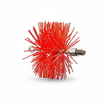 BARETTO Scovolo Canna Fumaria - Spazzola in NYLON - Attacco M12 - Pulizia Camino Stufa Caldaia