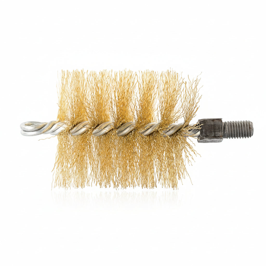 BARETTO Scovolo Canna Fumaria - Spazzola in ACCIAIO - Attacco M12 - Pulizia Camino Stufa Caldaia