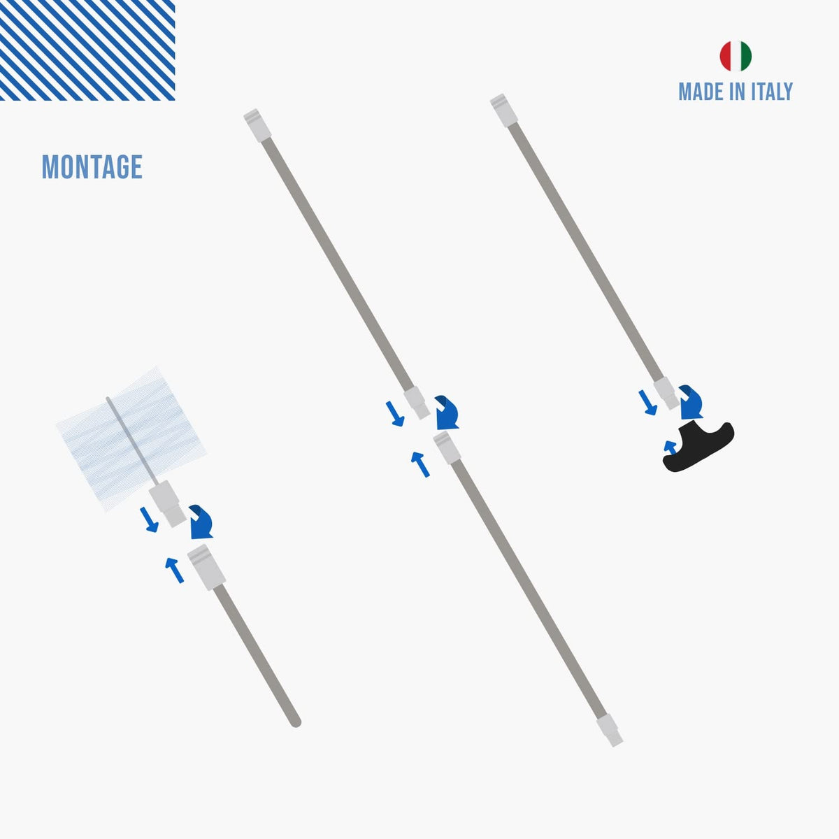 Sonda INOX 9 m Baretto per pulizia tubi stufa a pellet Ø 80-120 mm